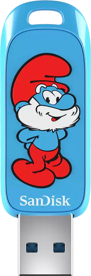 SanDisk Smurfs USB-A 3.2 Gen 1 - 128 GB (Gammel-Smurfen)