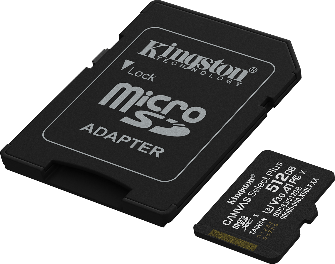 Kingston microSD 512GB Canvas Select Plus Gen 3