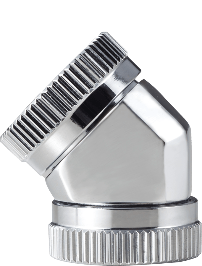Phanteks 12mm Hard Tube Adapter 45° -Krom