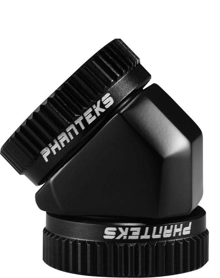 Phanteks 16mm Hard Tube Adapter 45° -Svart