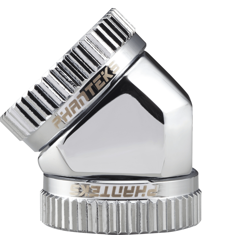 Phanteks 16mm Hard Tube Adapter 45° -Krom