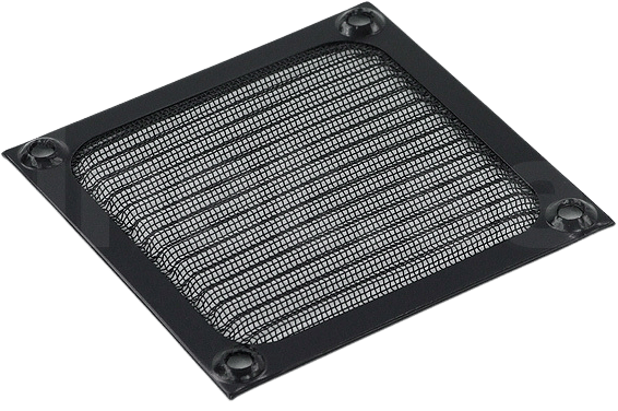 Fläktfilter 92mm, metall, Svart