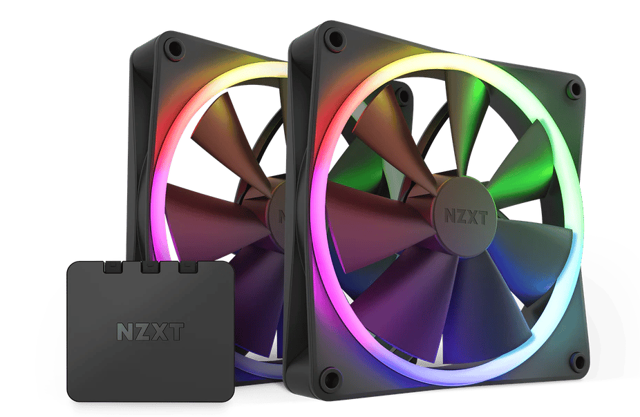 NZXT F140 RGB 140mm Svart 2-pack