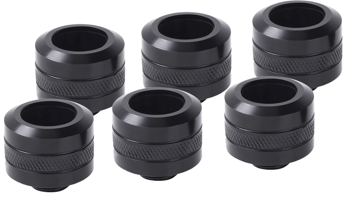 Alphacool Eiszapfen Set Da 6 Tappi A Vite G1/4 – Deep Black Per Sistemi Di Raffreddamento A Liquido