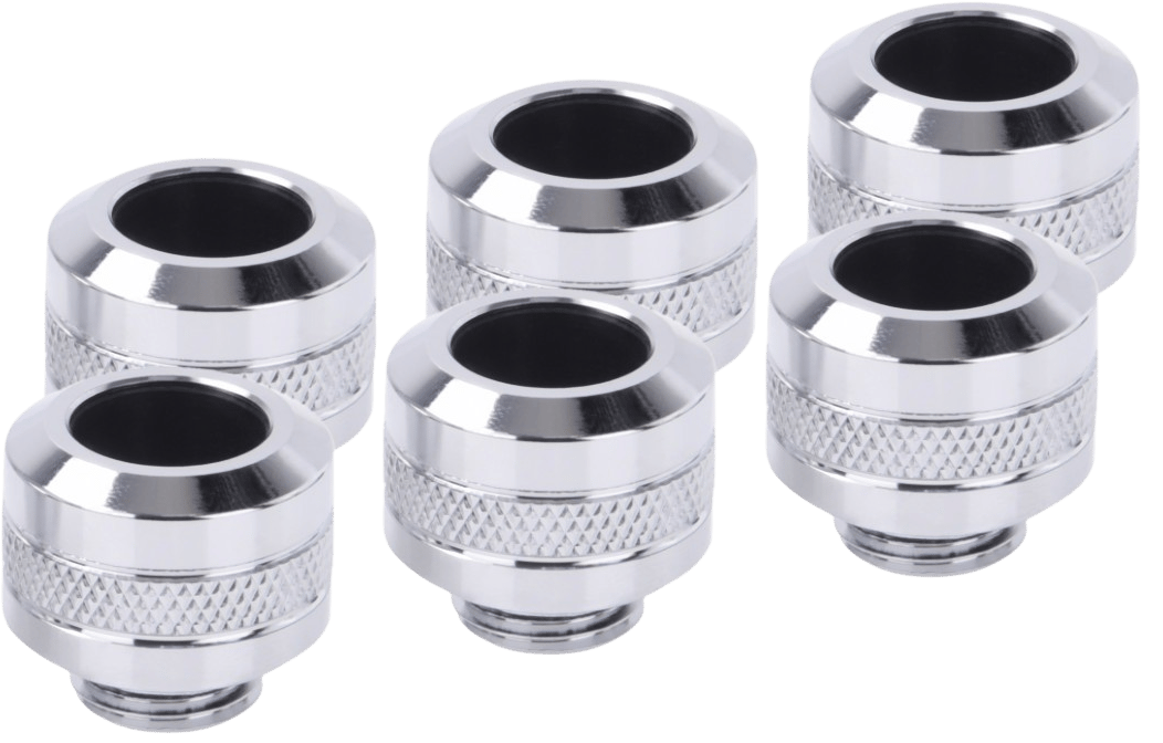 Alphacool Eiszapfen PRO 13mm HardTube fitting G1/4 - chrome sixpack