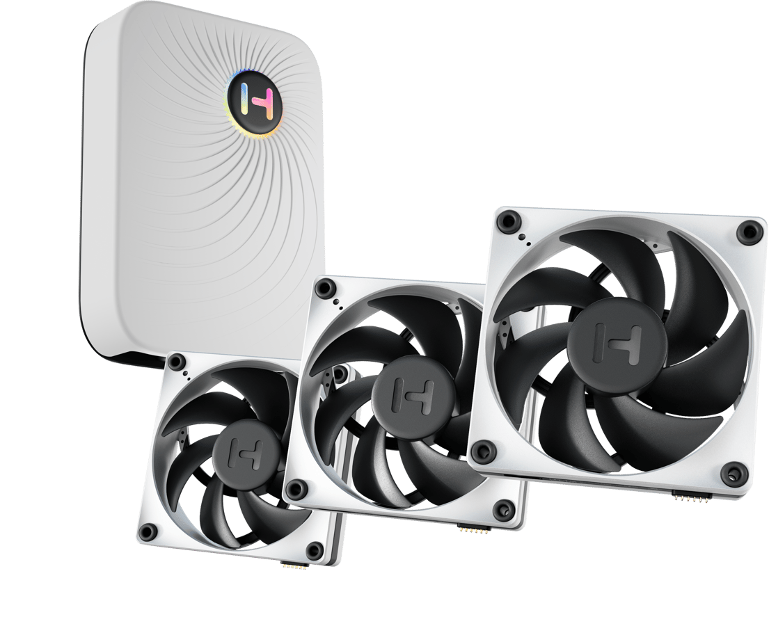 HYTE THICC FP12 120mm 3-pack med hubb