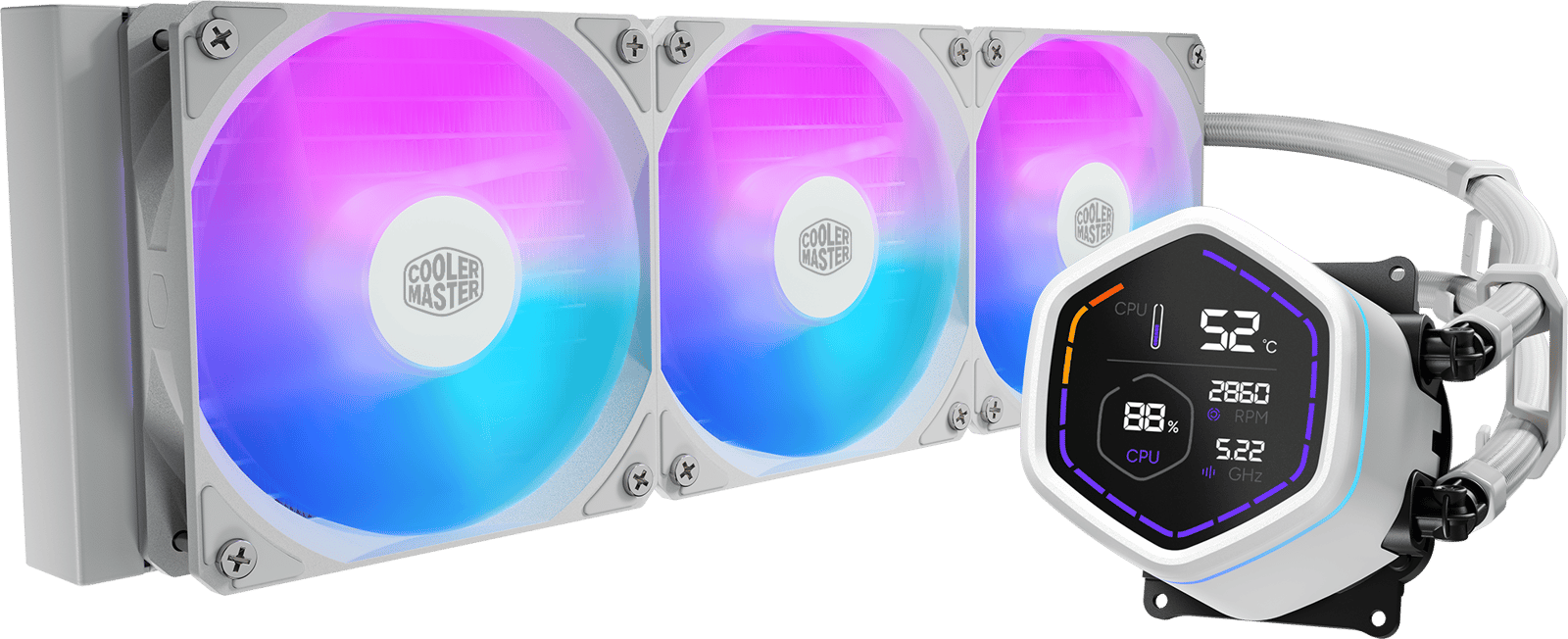 Cooler Master MasterLiquid 360 Core Nex Digital ARGB Vit