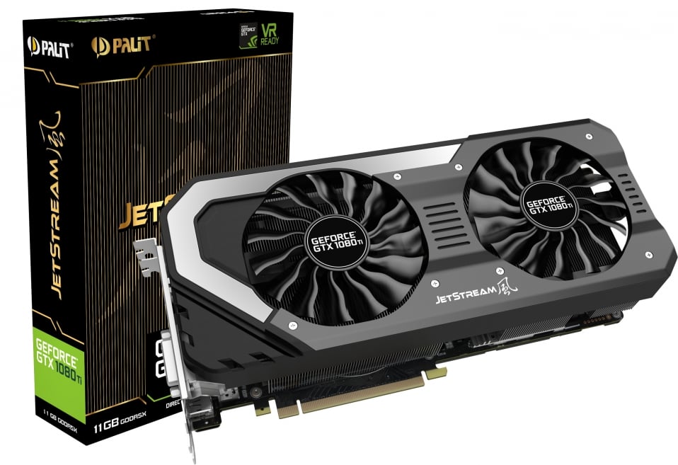 Palit GeForce GTX1080Ti 11GB JetStream風 PalitオリジナルデザインのGTX 1080 Tiカードが登場。税込9万