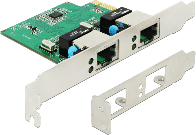 DeLock PCIe x1 2xRJ45 Gigabit LAN
