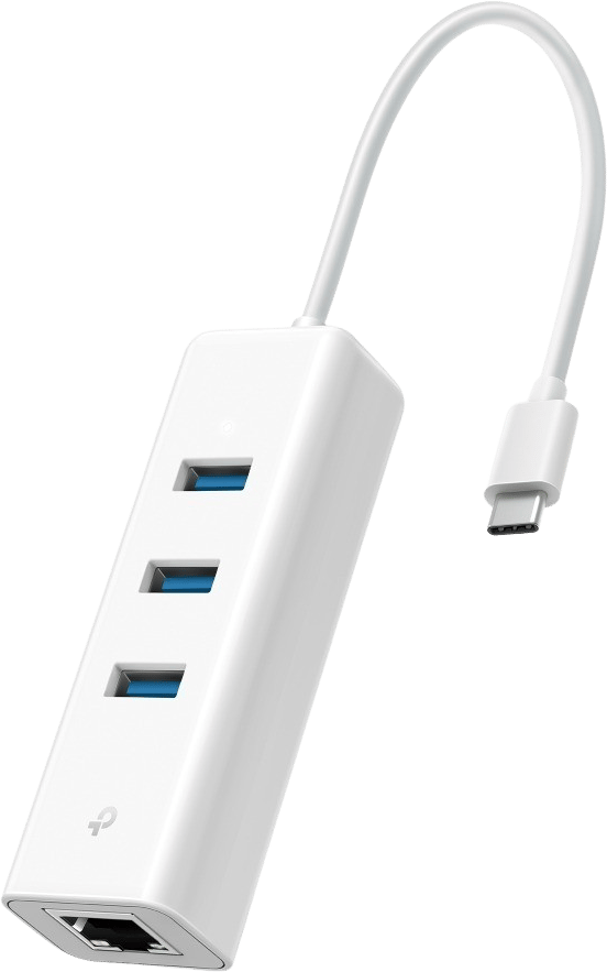 TP-Link Nätverksadapter USB-C till RJ45 1Gbps + 3-port USB Hub