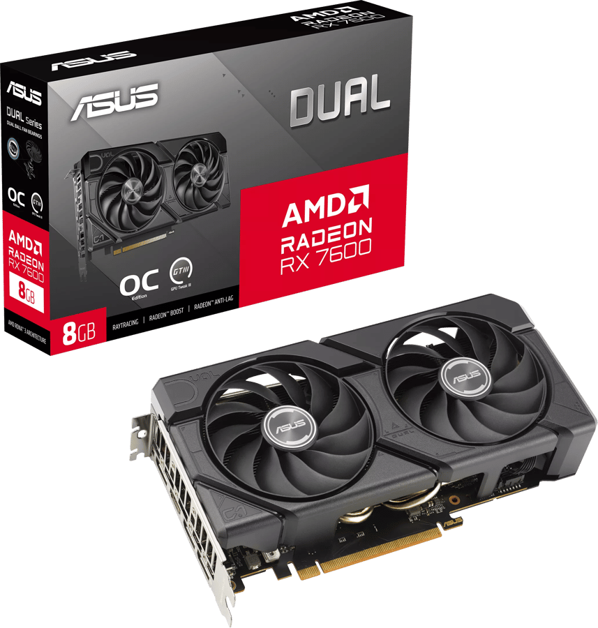 ASUS Radeon RX 7600 8GB DUAL OC EVO