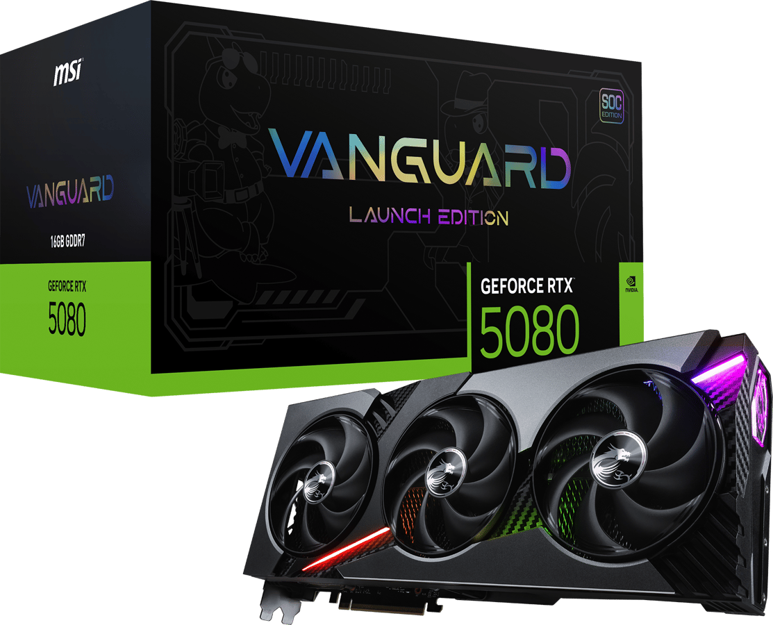 MSI GeForce RTX 5080 16GB Vanguard SOC Launch Edition