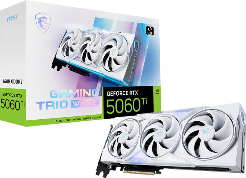MSI GeForce RTX 5060 Ti 16GB Gaming Trio OC White
