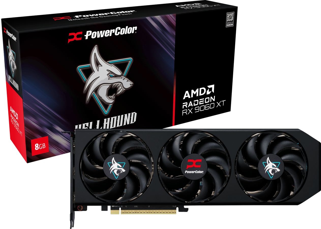 PowerColor Radeon RX 9060 XT 8GB Hellhound