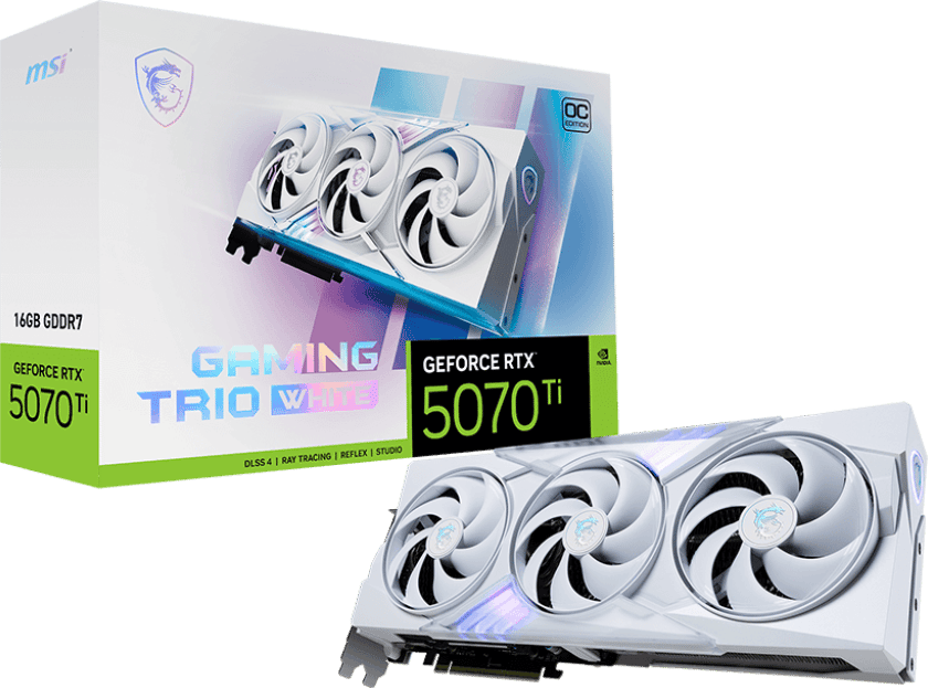 MSI GeForce RTX 5070 Ti 16GB Gaming Trio OC White