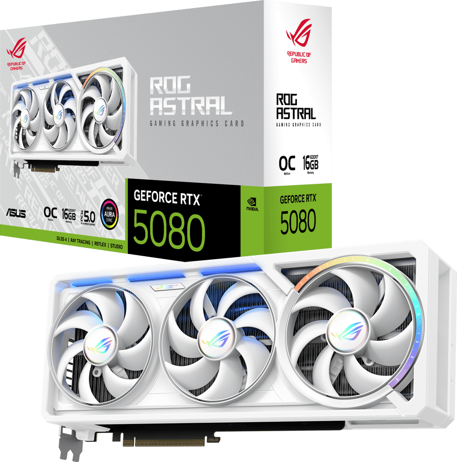 ASUS GeForce RTX 5080 16GB ROG Astral OC White