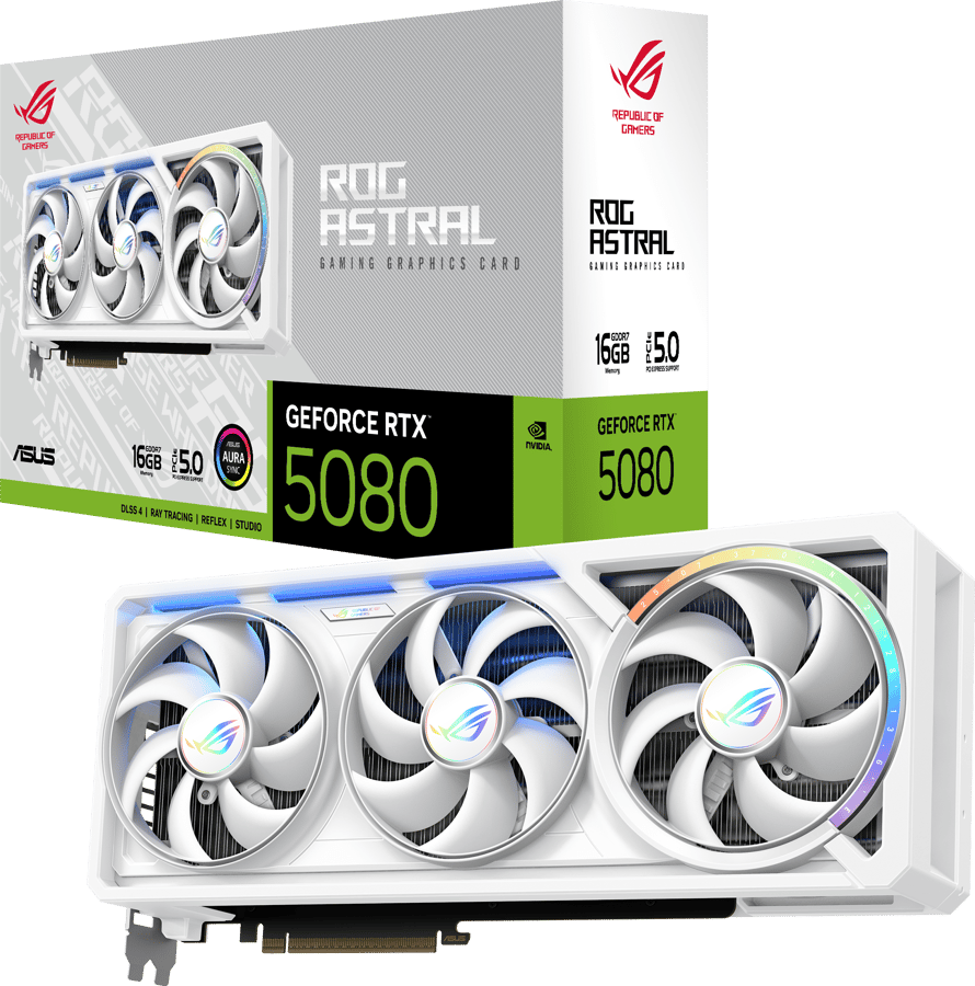 ASUS GeForce RTX 5080 16GB ROG Astral White