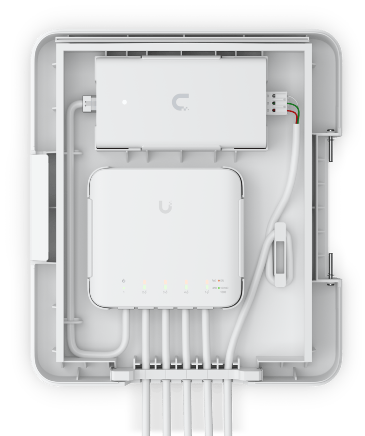 Ubiquiti Flex Utiliy 60W PoE-adapter och väderskydd