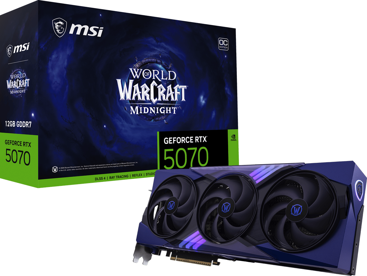 MSI GeForce RTX 5070 12GB World of Warcraft Midnight Void Edition OC