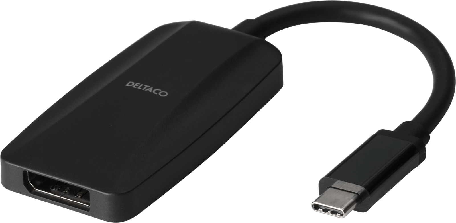 DELTACO USB-C - DP 7680x4320 30Hz, svart