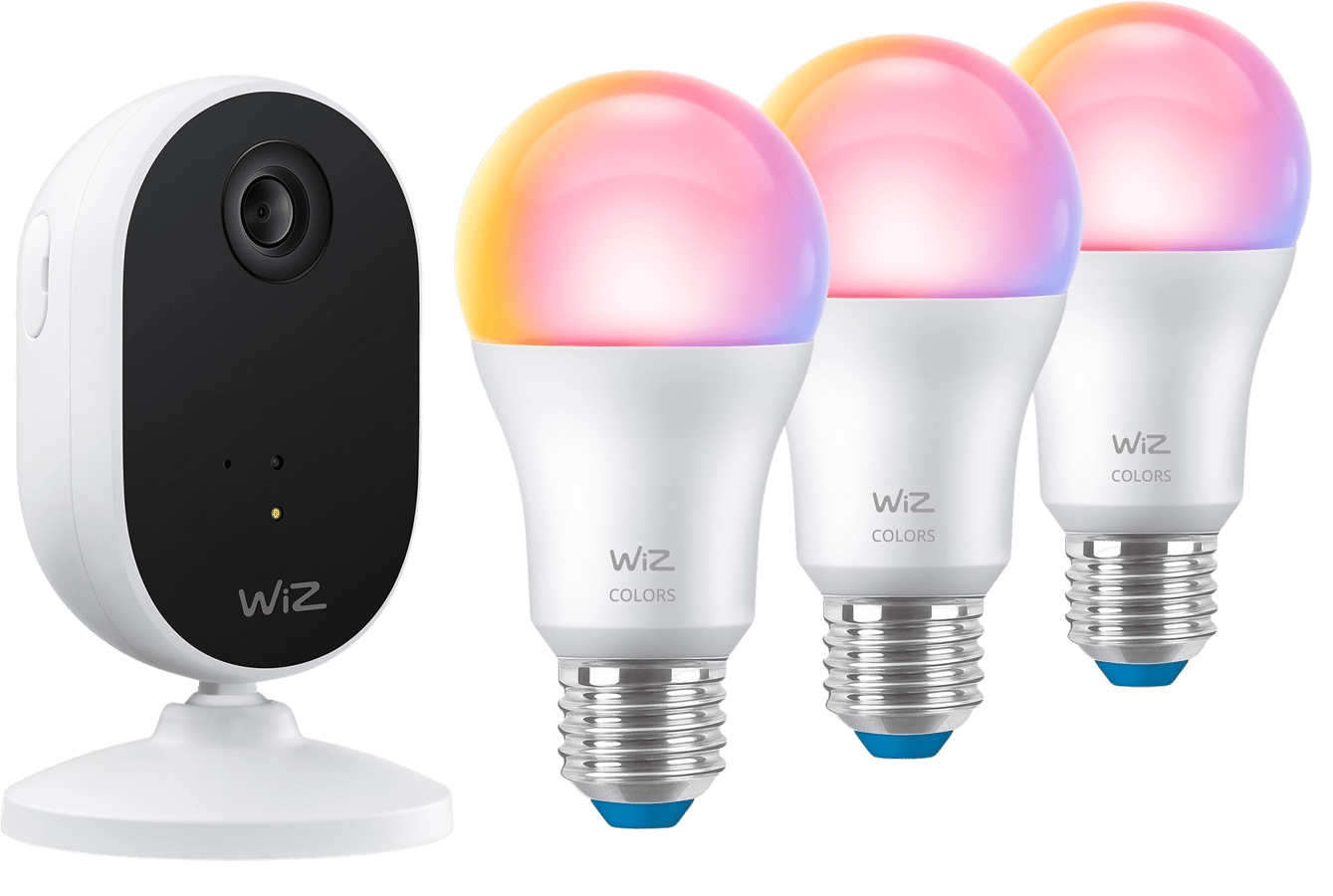 Wiz Startpaket Inomhuskamera + 3st RGB E27 Lampor