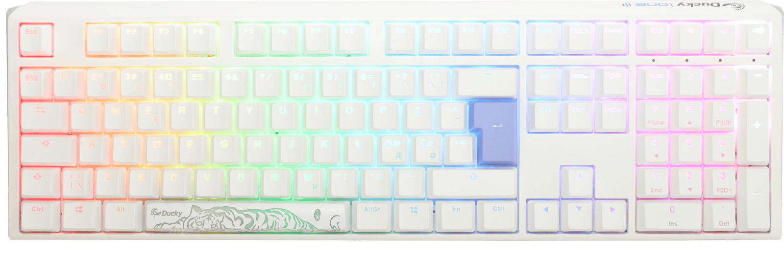 Ducky - One 3 Classic Pure White Fullsize Cherry Silver