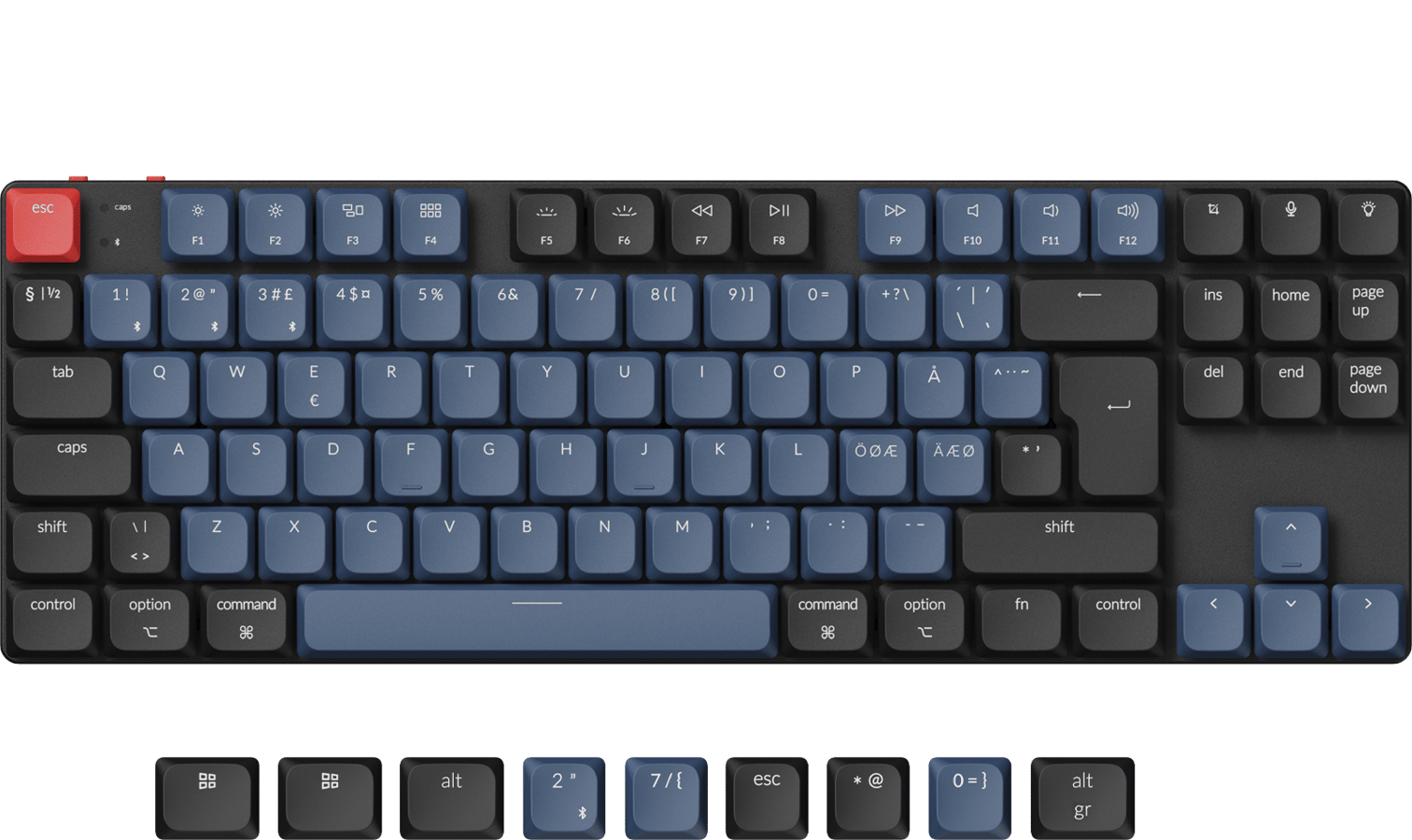 Keychron K1 Pro QMK/VIA RGB Aluminium Hot Swap Gateron Low Profile Red