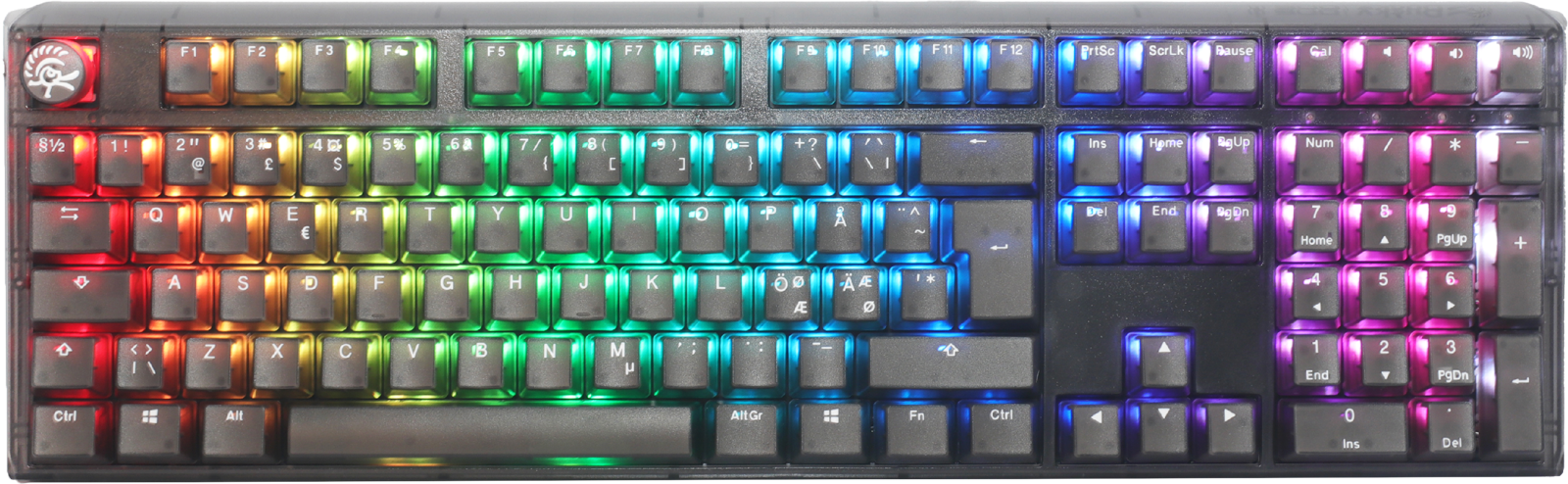 Ducky - One 3 Aura Black Fullsize Cherry Red