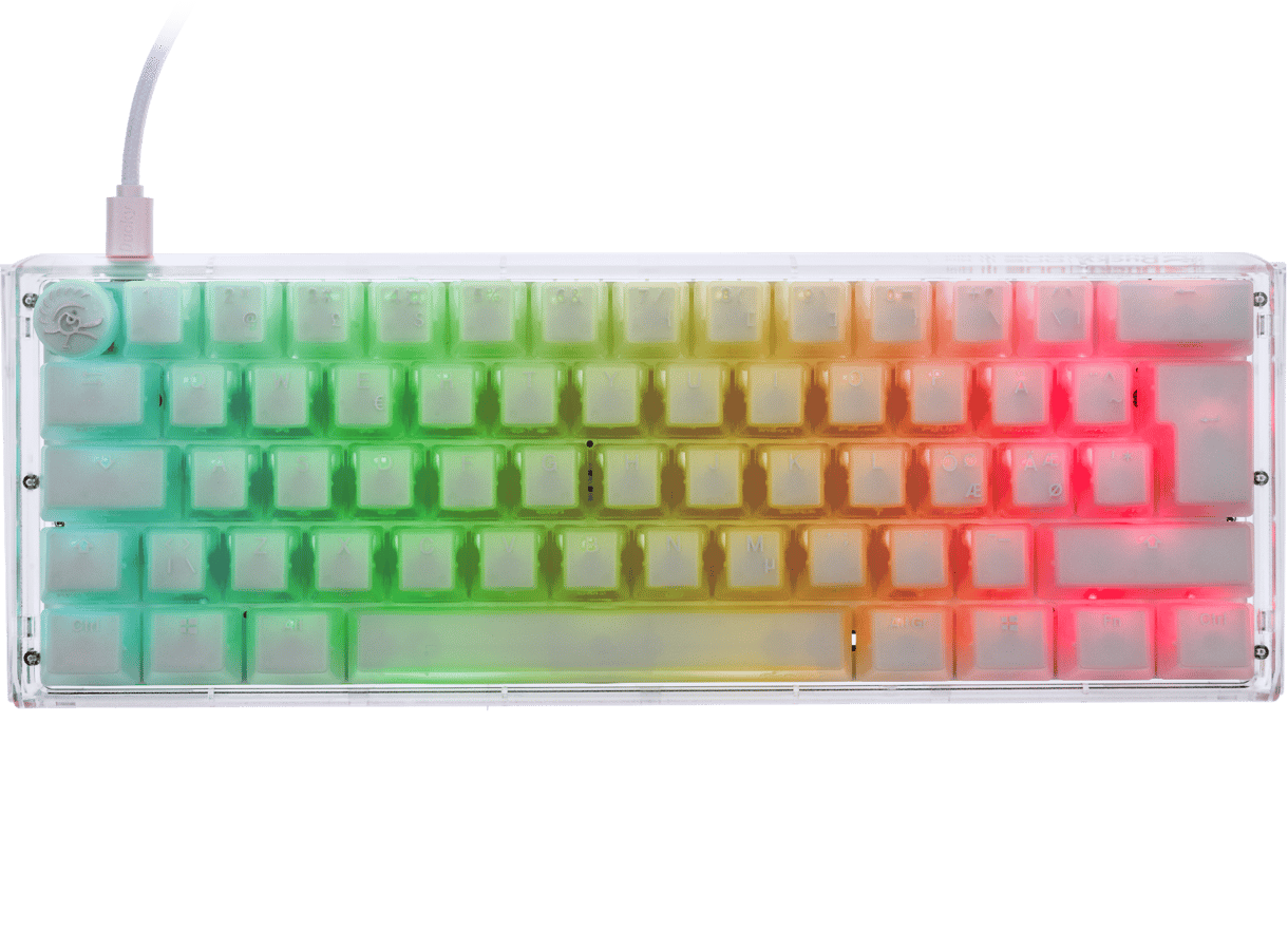 Ducky - One 3 Aura White Mini 60% Gateron Baby Kangaroo