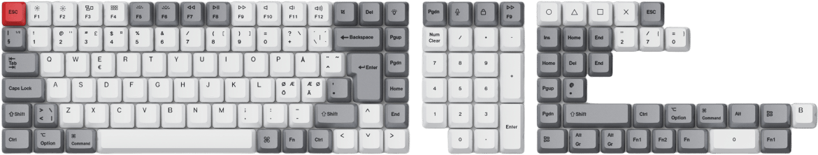 Keychron PBT Full Keycap Retro 141 Keys ISO Nordic