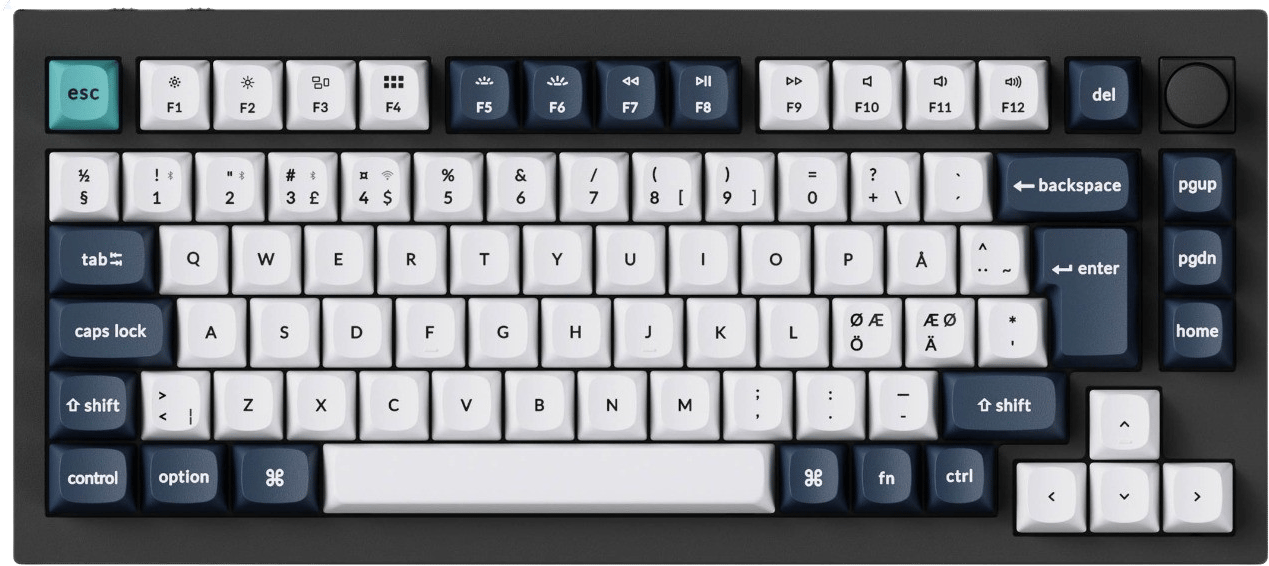 Keychron Q1 MAX 75% Wireless Gateron Jupiter Brown Switch QMK/VIA