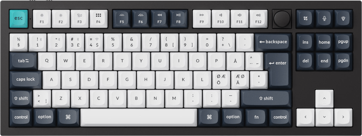 Keychron Q3 MAX 80% Wireless Gateron Jupiter Red Switch QMK/VIA