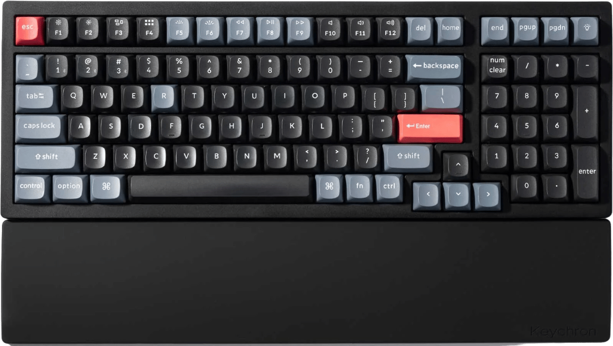 Keychron K4 Pro/Q5/V5 Silicone Palmrest Svart