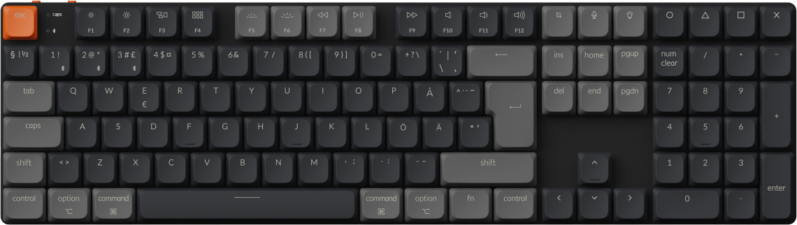 Keychron K5v2 RGB Aluminium Hot Swap QMK Keychron Low Profile 2.0 Red