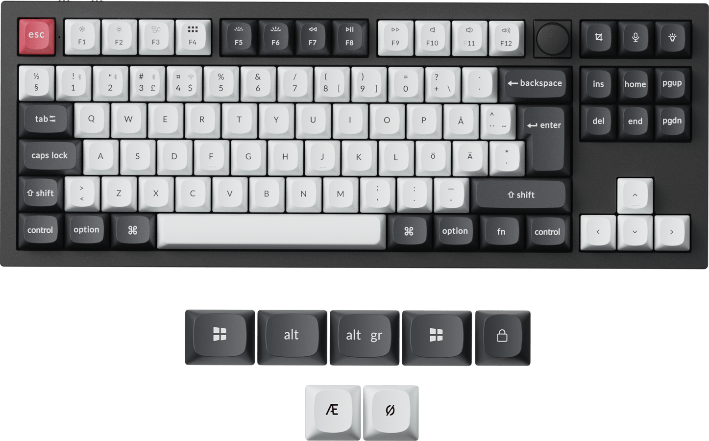 Keychron Q3 HE 80% Knob Wireless Gateron 2.0 Magnetic Carbon Black