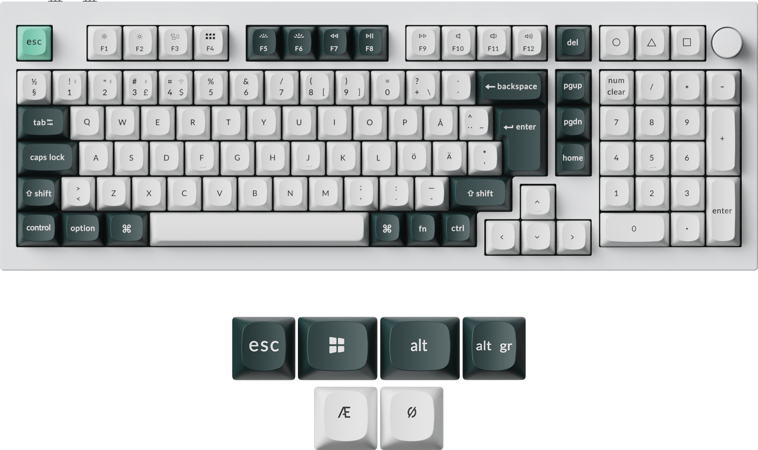 Keychron Q5 HE 96% Knob Wireless Gateron 2.0 Magnetic Shell White