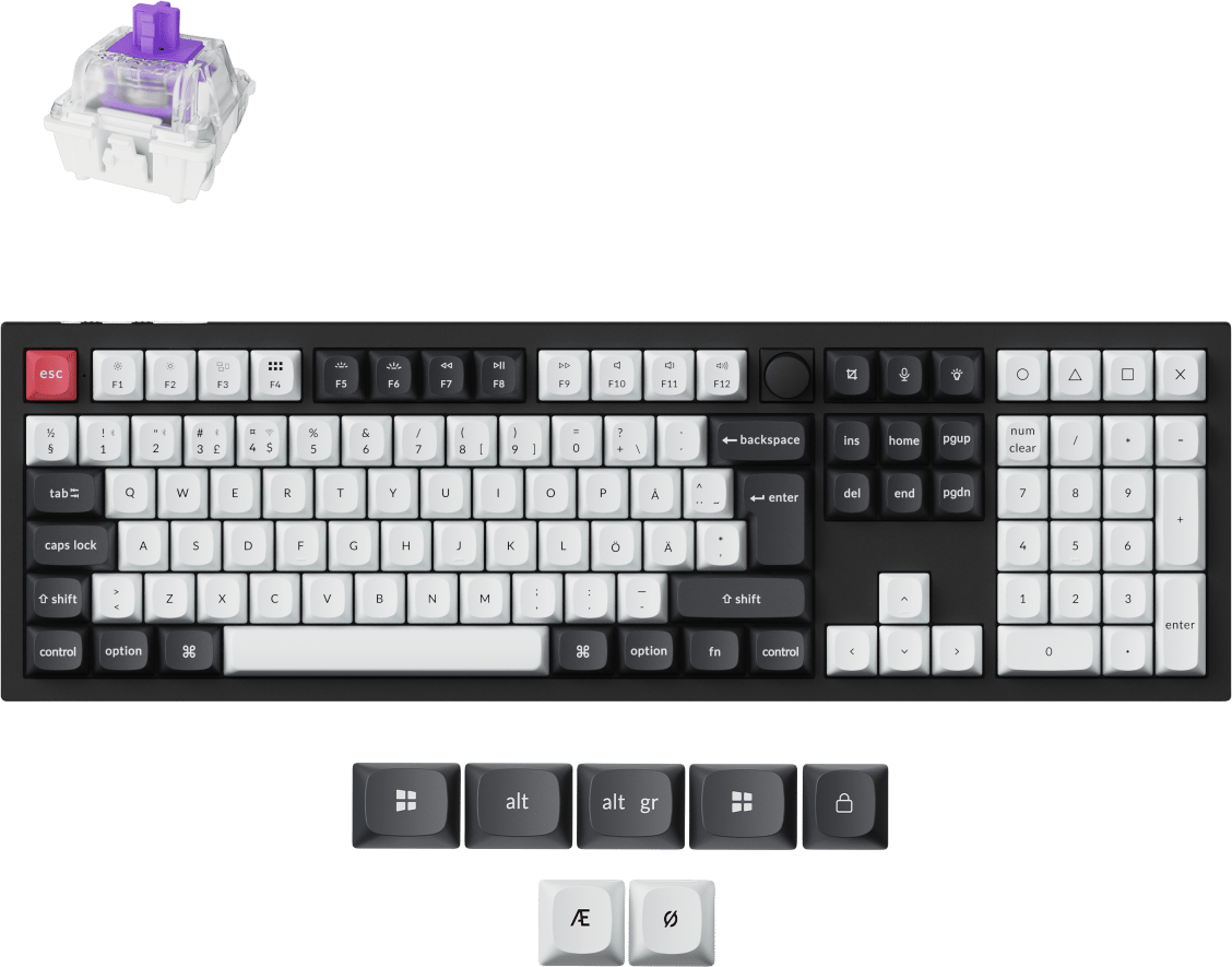 Keychron Q6 HE 100% Knob Wireless Gateron 2.0 Magnetic Carbon Black