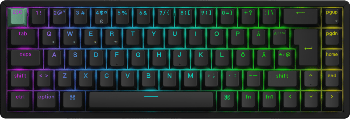 Keychron K6 HE Wireless Tri-Mode Hot Swap QMK Gateron 2.0 Purple Magnetic Switch Black