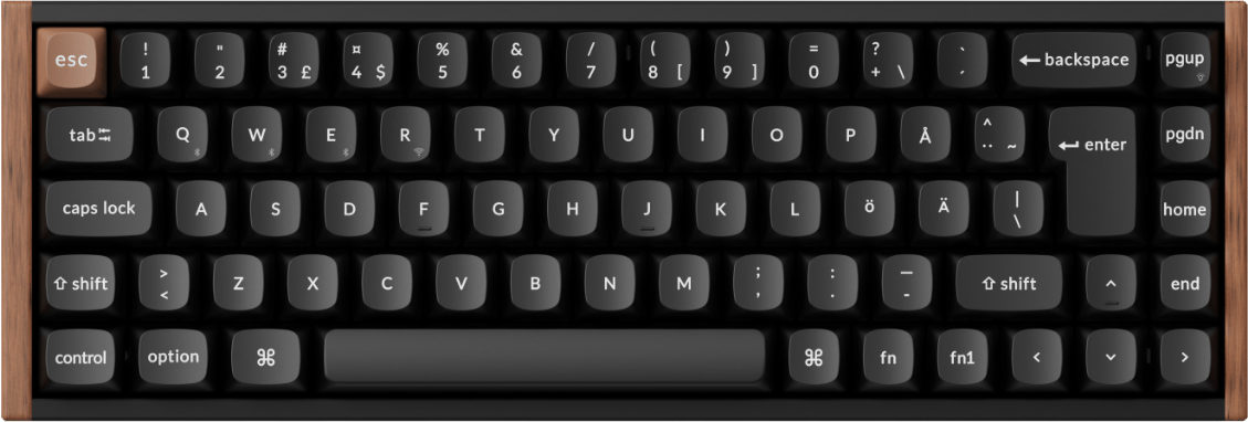 K6 HE SE Wireless Tri-Mode Hot Swap QMK Gateron 2.0 Purple Magnetic Switch Wood Black
