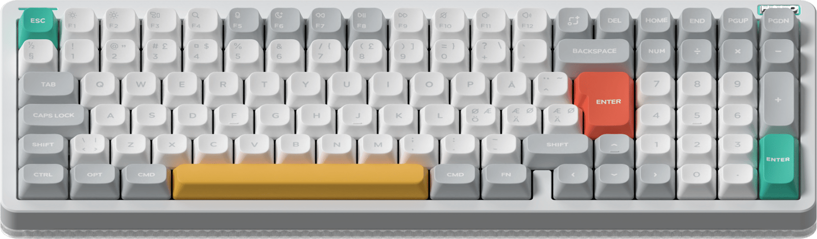 NuPhy Halo96 V2 Ionic White with Lemon Switch