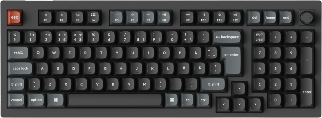 Keychron V5 Ultra 96% 8K Wireless Tri-Mode Black Keychron POM Brown