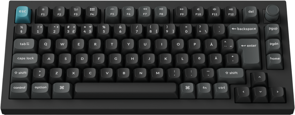 Q1 Ultra 75% 8K Wireless Tri-Mode Black Keychron POM Red