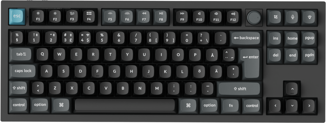 Keychron Q3 Ultra 80% 8K Wireless Tri-Mode Black Keychron POM Brown