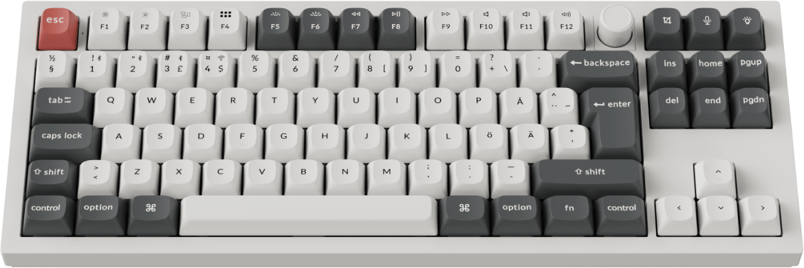 Keychron Q3 Ultra 80% 8K Wireless Tri-Mode White Keychron POM Brown