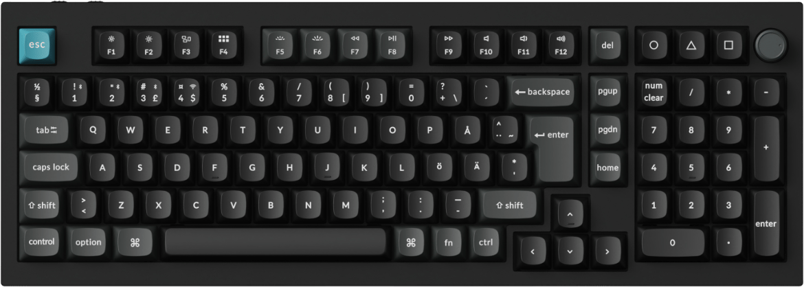 Keychron Q5 Ultra 96% 8K Wireless Tri-Mode Black Keychron POM Red