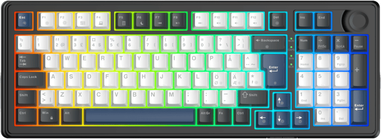 DELTACO Gaming Tangentbord 96% DK490 Svart