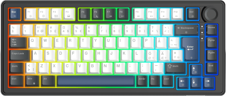 DELTACO Gaming Tangentbord 75% DK480 Svart