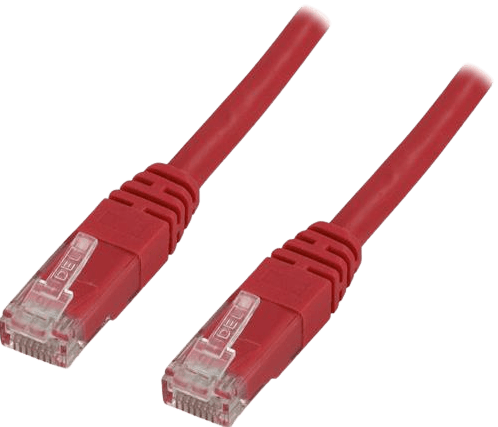 DELTACO TP-kabel Cat6 U/UTP Röd 3 m