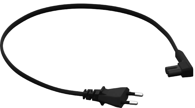 Sonos One Strömkabel 0,5m Svart