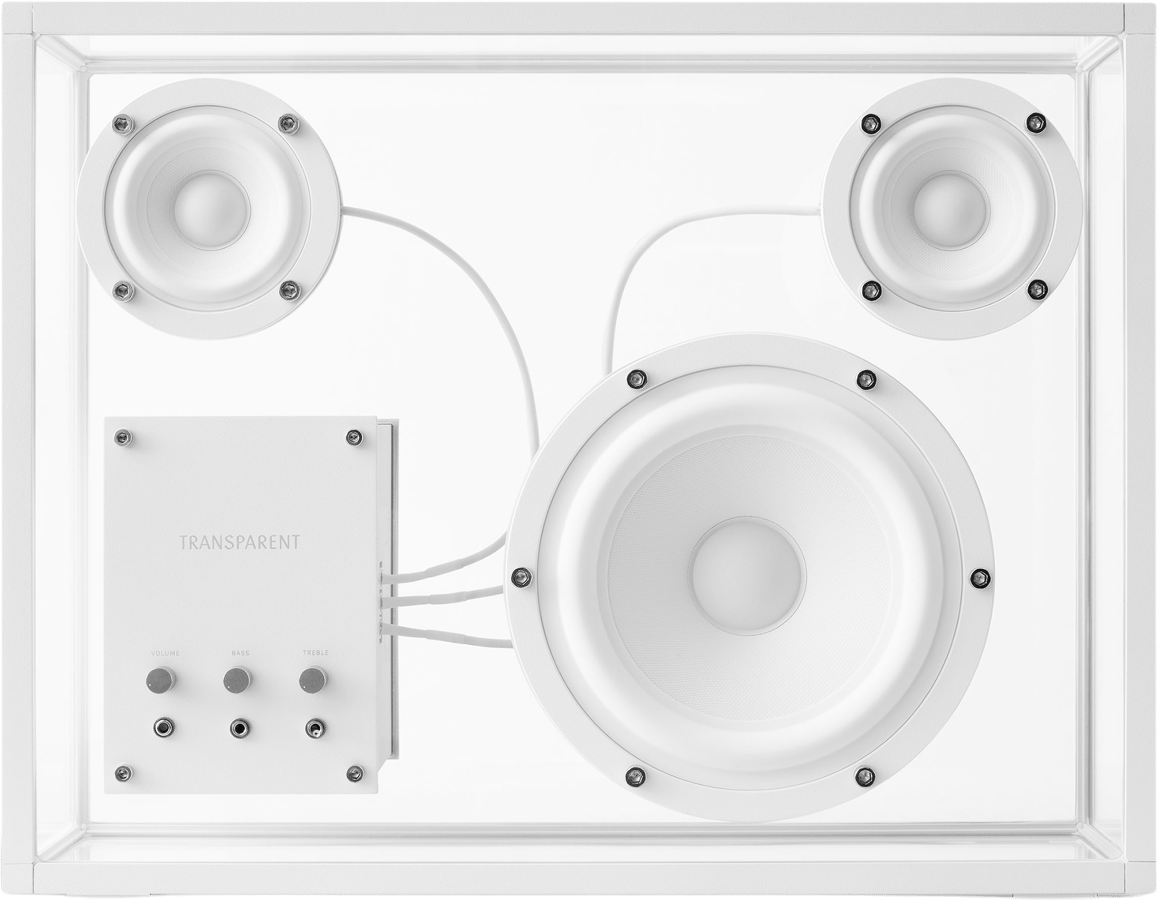 Transparent Speaker Trådlös Stereohögtalare Vit